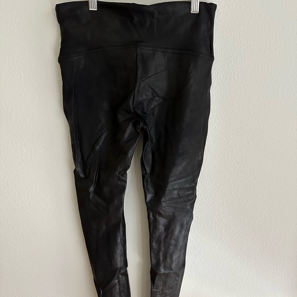 Spanx Black Leather Leggings